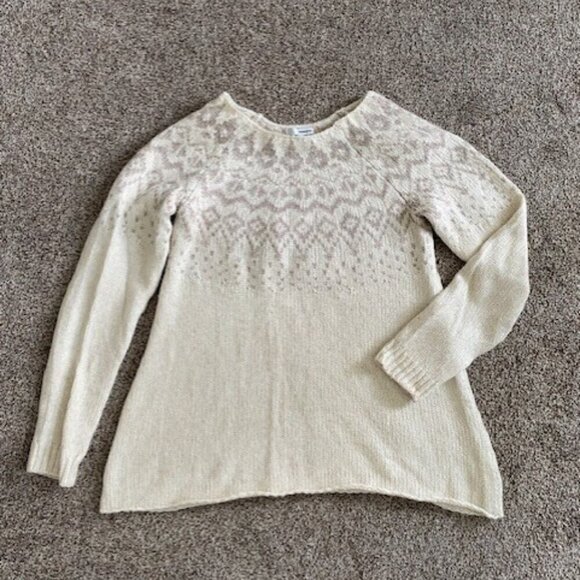 SONOMA Nordic Fair Isle Oversized Pullover Sweater Ivory Small - Picture 14 of 14